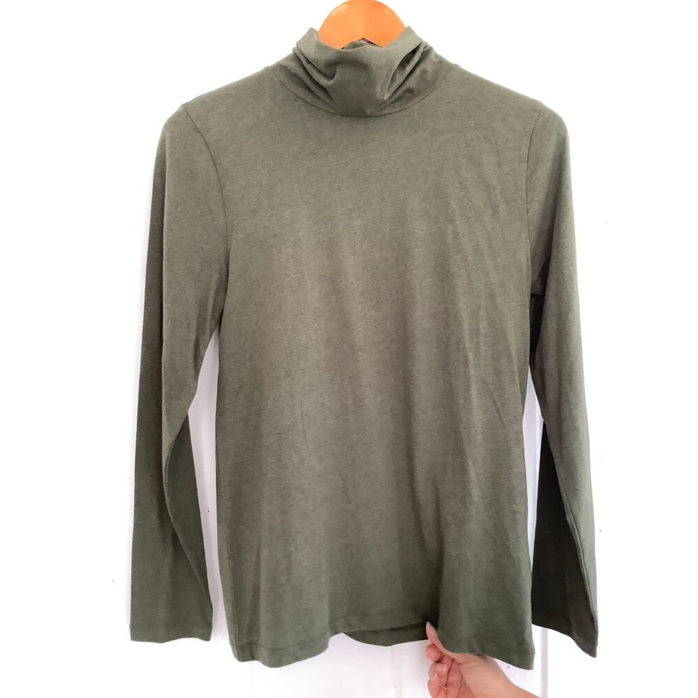 NWT  J.Crew Re-Imagined Turtleneck Women's Stripe SMALL Sage Cozy Vibes Capsule